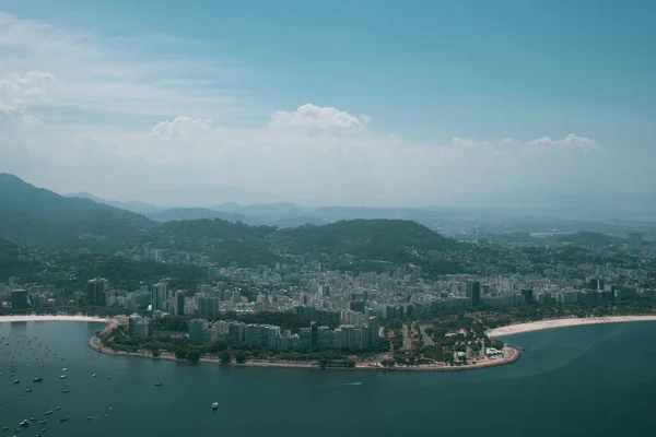 Vista Pão Açúcar Botafogo Uma Montanha Uma Paisagem Rio Janeiro — Fotografia de Stock