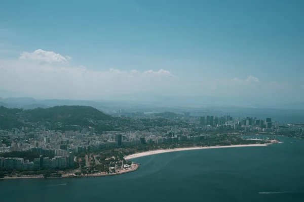 Vista Pão Açúcar Botafogo Uma Montanha Uma Paisagem Rio Janeiro — Fotografia de Stock