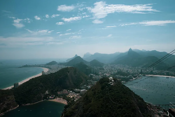 Vista Pão Açúcar Botafogo Uma Montanha Uma Paisagem Rio Janeiro — Fotografia de Stock