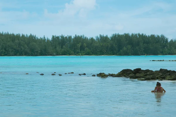 Vardagen Och Naturen Lever Tillsammans Moorea Franska Polynesien Överallt Finns — Stockfoto