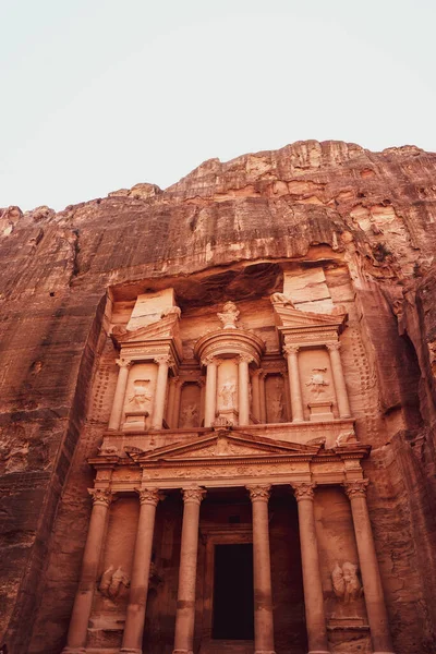 Petra Büyük Bir Saray Mezarı Ürdün Başlıca Ilgi Odağı Petra — Stok fotoğraf