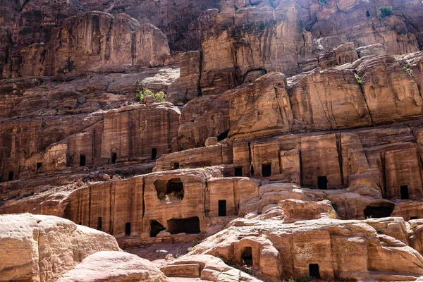 Petra Stor Palats Grav Och Den Största Attraktionen Jordanien Petra — Stockfoto