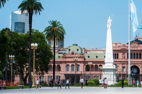 Människor Dagliga Livet Centrum Buenos Aires Bredvid Plaza Mayo Det — Stockfoto