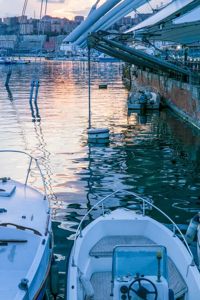 Вид Исторический Центр Порт Генуи Италия Генуя Является Большой Столицей — стоковое фото