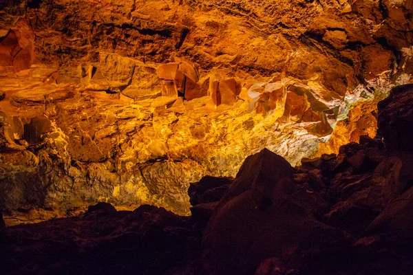 Cueva Los Verdes Grotte Verte Lanzarote Les Îles Canaries Incroyable — Photo