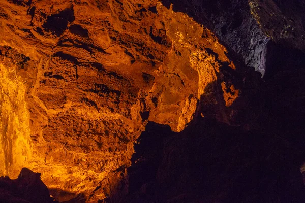 Cueva Los Verdes Grotte Verte Lanzarote Les Îles Canaries Incroyable — Photo