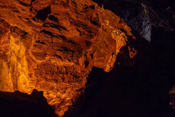 Cueva Los Verdes Grotte Verte Lanzarote Les Îles Canaries Incroyable — Photo