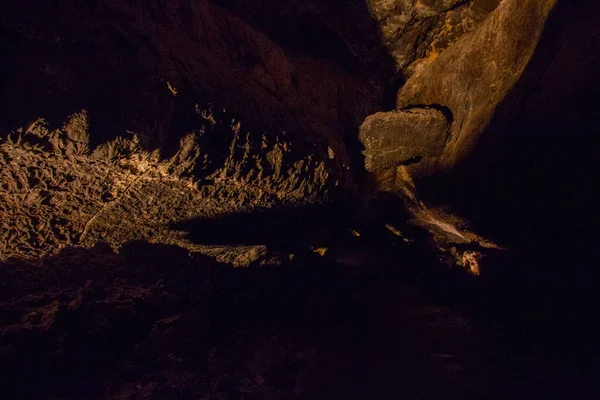 Cueva Los Verdes Grotte Verte Lanzarote Les Îles Canaries Incroyable — Photo