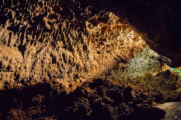 Cueva Los Verdes Grotte Verte Lanzarote Les Îles Canaries Incroyable — Photo