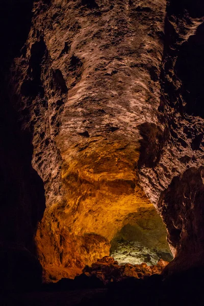 Cueva Los Verdes Grotte Verte Lanzarote Les Îles Canaries Incroyable — Photo