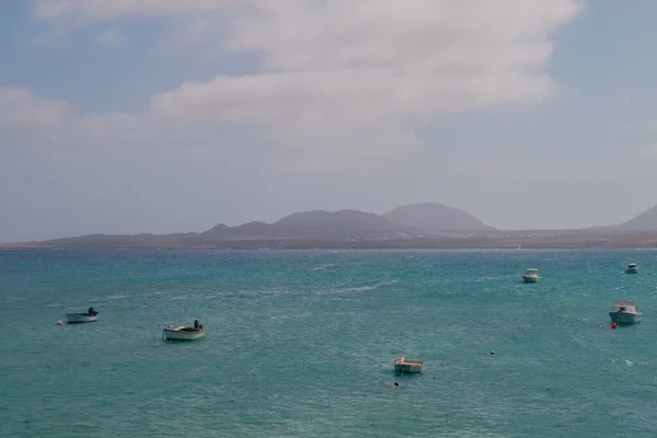Foto Van Twee Belangrijkste Steden Één Hoofdstad Lanzarote Canarische Eilanden — Stockfoto
