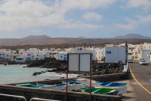 Pictures Two Main Town One Capital Lanzarote Canary Island Haria Stock Picture
