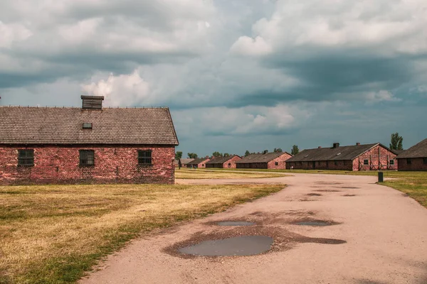 Koncentrační Tábor Osvětim Birkenau Kasárnách Smrti Židovský Vyhlazovací Tábor Německý — Stock fotografie