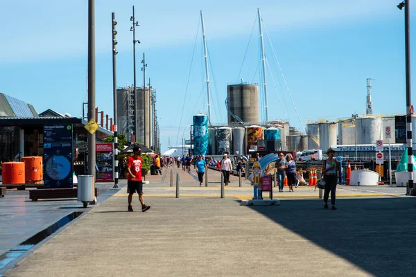 People Min Daily Life City Center Auckland New Zealand Next — Stock Photo, Image