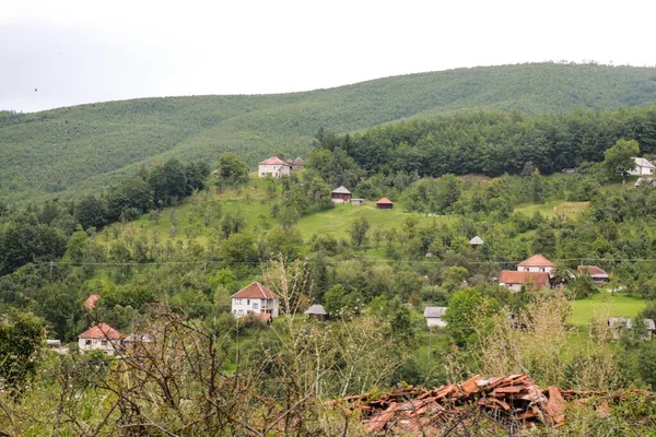 Landschap Kader Rondom Alle Bergen Natuur Rondom Kotor Baai Van — Stockfoto