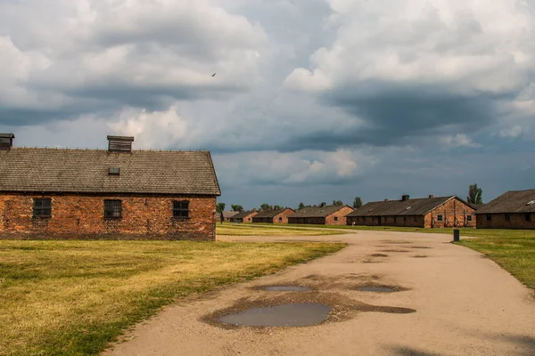 Auschwitz Birkenau Barak Śmierci Żydowski Obóz Zagłady Niemiecki Obóz Śmierci — Zdjęcie stockowe