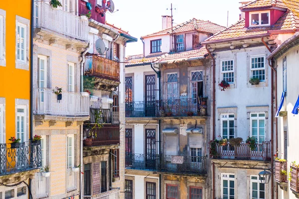 Portoor Oporto Thesecond Largest Cityinportugal Porto Famous Houses Ribeira Square — Stock Photo, Image