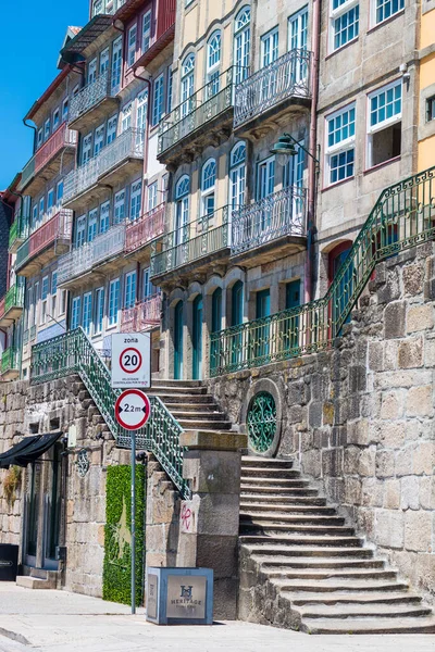 Portoor Oporto Één Grootste Stad Van Portugal Porto Beroemd Huizen — Stockfoto