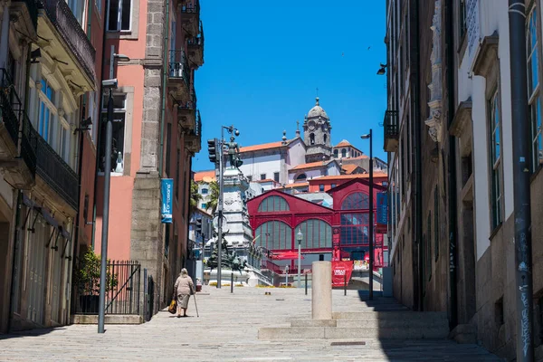 Portoor Oporto Thesecond Largest Cityinportugal Porto Famous Houses Ribeira Square — Stock Photo, Image