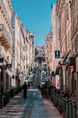 Fransa 'nın güneyindeki Marsilya' daki eski şehir merkezi 