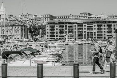 Fransa 'nın güneyindeki Marsilya' daki eski şehir merkezi 