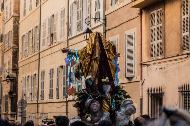 Fransa 'nın güneyindeki Marsilya' daki eski şehir merkezi 