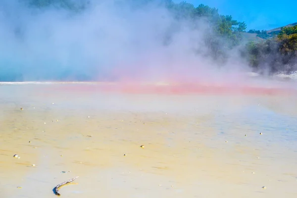 Waiotapu Också Stavat Wai Tapu Ett Aktivt Geotermiskt Område Södra — Stockfoto