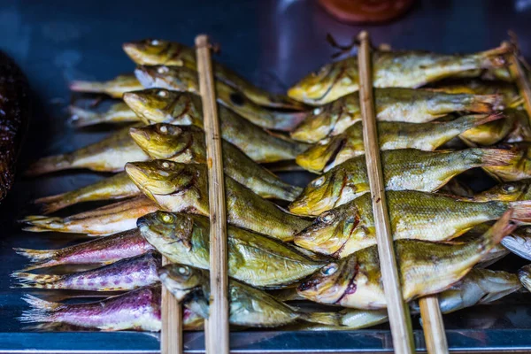 Grilled Sardines Asian Market Here Fish Market Really Popular Food — Stock Photo, Image