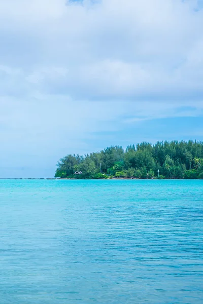 Moorea Polinezja Francuska 2018 Krajobraz Plaży Moorea Polinezja Francuska Błękitne — Zdjęcie stockowe