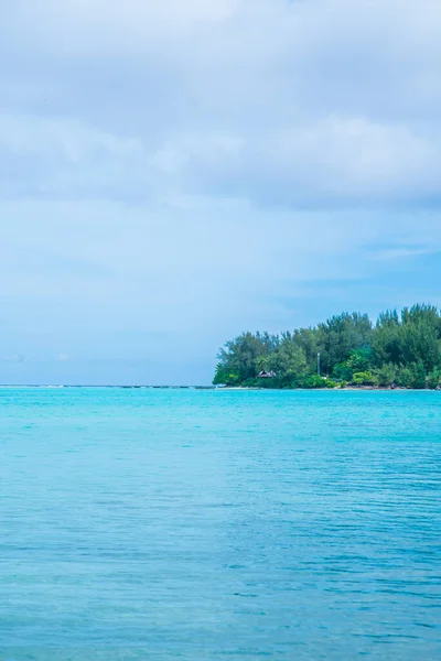 Moorea Polinezja Francuska 2018 Krajobraz Plaży Moorea Polinezja Francuska Błękitne — Zdjęcie stockowe