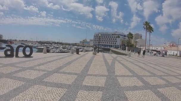 Faro Algarve Portugalsko Srpna 2020 Faro Marina Centru Starého Města — Stock video