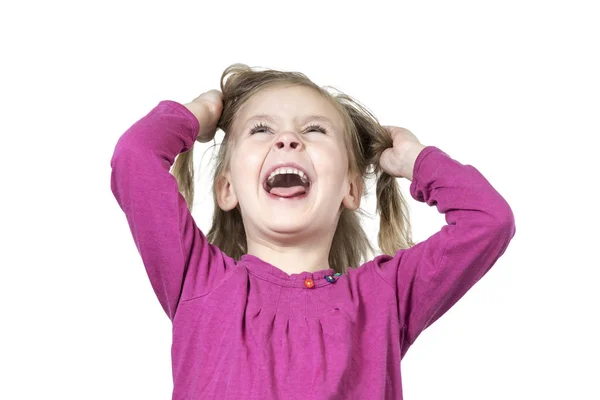 Child tears his hair — Stock Photo, Image