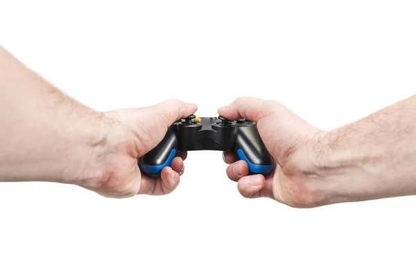 Man plays with a joystick — Stock Photo, Image