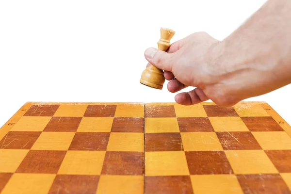 Moving queen on the chessboard — Stock Photo, Image