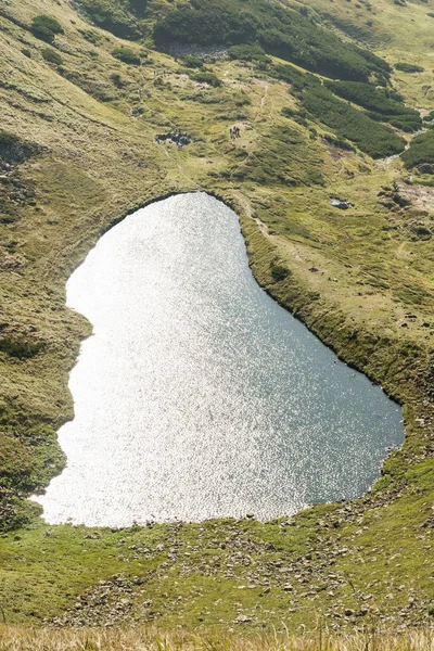 Beau Lac Soleil Pied Montagne — Photo