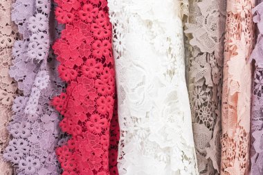 Kumaş - guipure ekran duruma farklı renk örnekleri