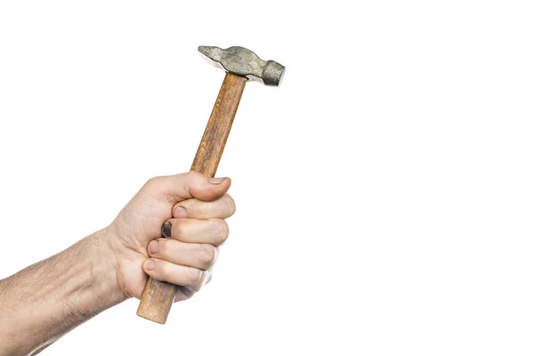 Hammer in man hand — Stock Photo, Image