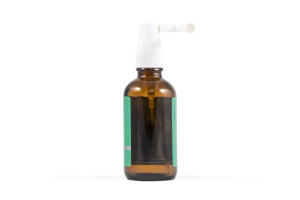 Medical Product Form Bottle Cap Inhaler Mouth Isolated White Background — Stock Photo, Image