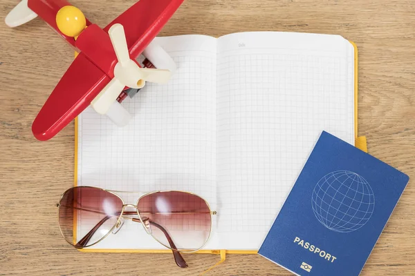 Vacation planning in the diary — Stock Photo, Image