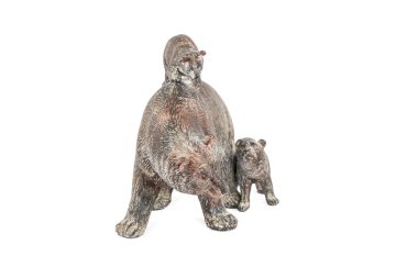 ayıların bronz heykelciği