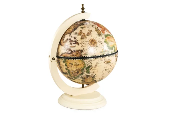 Globe rétro sur blanc — Photo