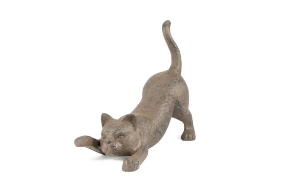 Figurka kota leżącego — Zdjęcie stockowe