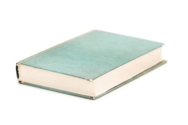 Κλειστό Βιβλίο Άθλιες Γωνίες Απομονωμένο Λευκό Φόντο — Φωτογραφία Αρχείου