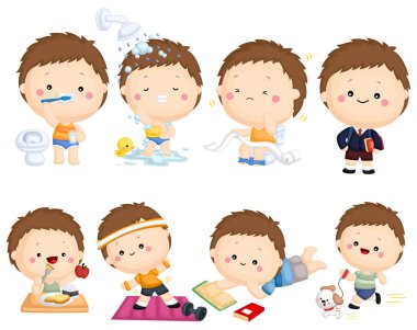 Faaliyetleri vektör Set - çocuk