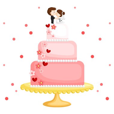damat ve gelin düğün pastası