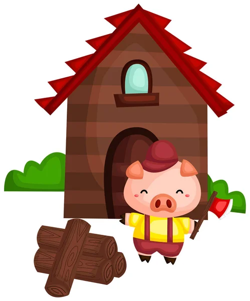 Three Little Pigs Wood Houses