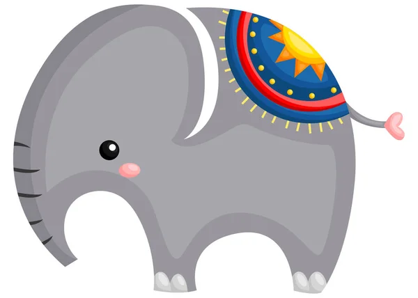 Lindo Adorable Elefante Pie — Archivo Imágenes Vectoriales