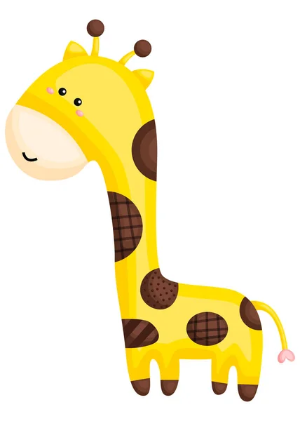 Eine Niedliche Und Entzückende Giraffe Die Groß Steht — Stockvektor