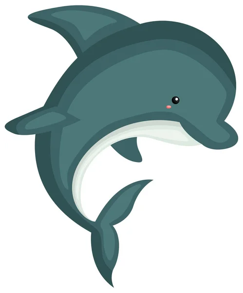 Ein Vektor Eines Niedlichen Und Entzückenden Delfins — Stockvektor
