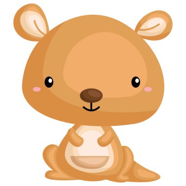 onun cep ile sevimli bir kanguru vektör